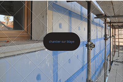 Chantier d’isolation thermique par l'extérieur sur la commune de Blaye